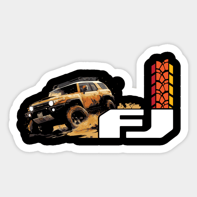 FJ Cruiser Tri Color Dustin - Fj Cruiser - Sticker | TeePublic